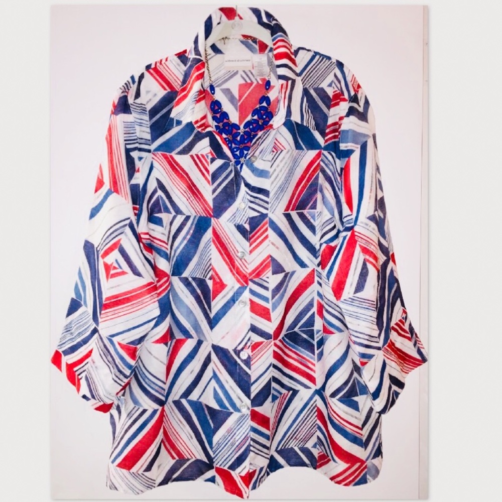 Alfred Dunner Blouse 💙❤️